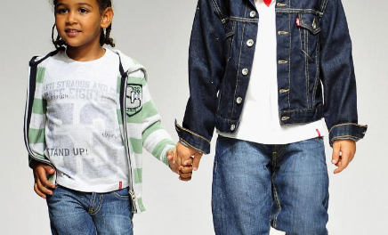 Denim style children’s clothing matching skills