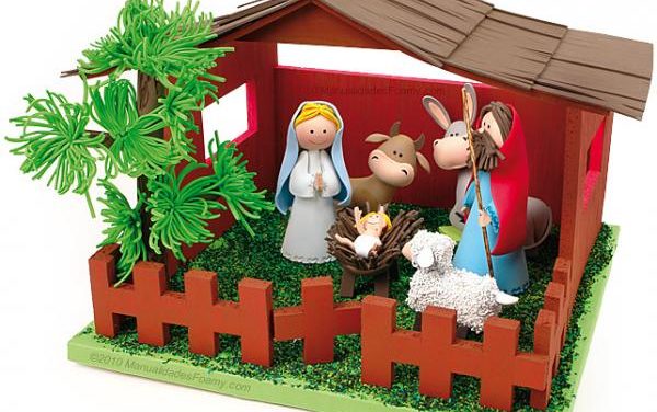 How to make a nativity scene from recycled materials